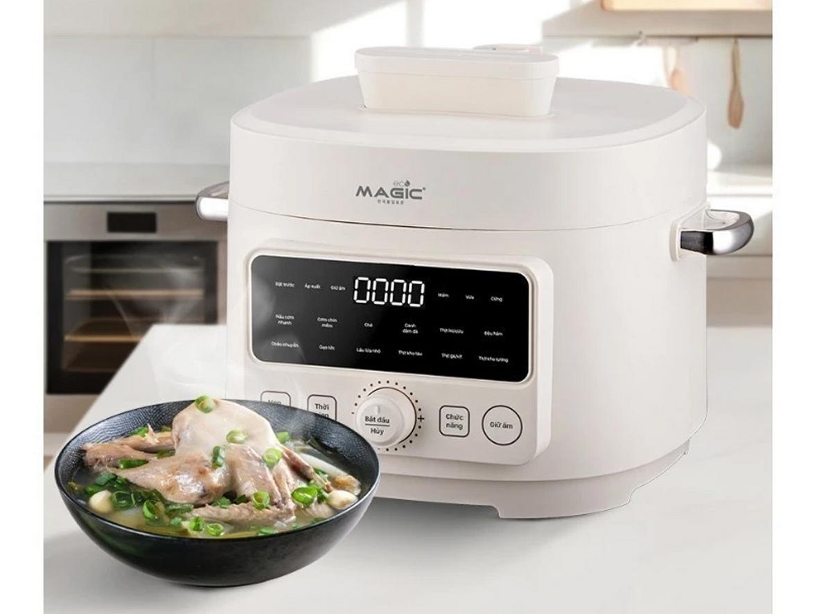 18 chế độ nấu sẵn, thao tác dễ dàng