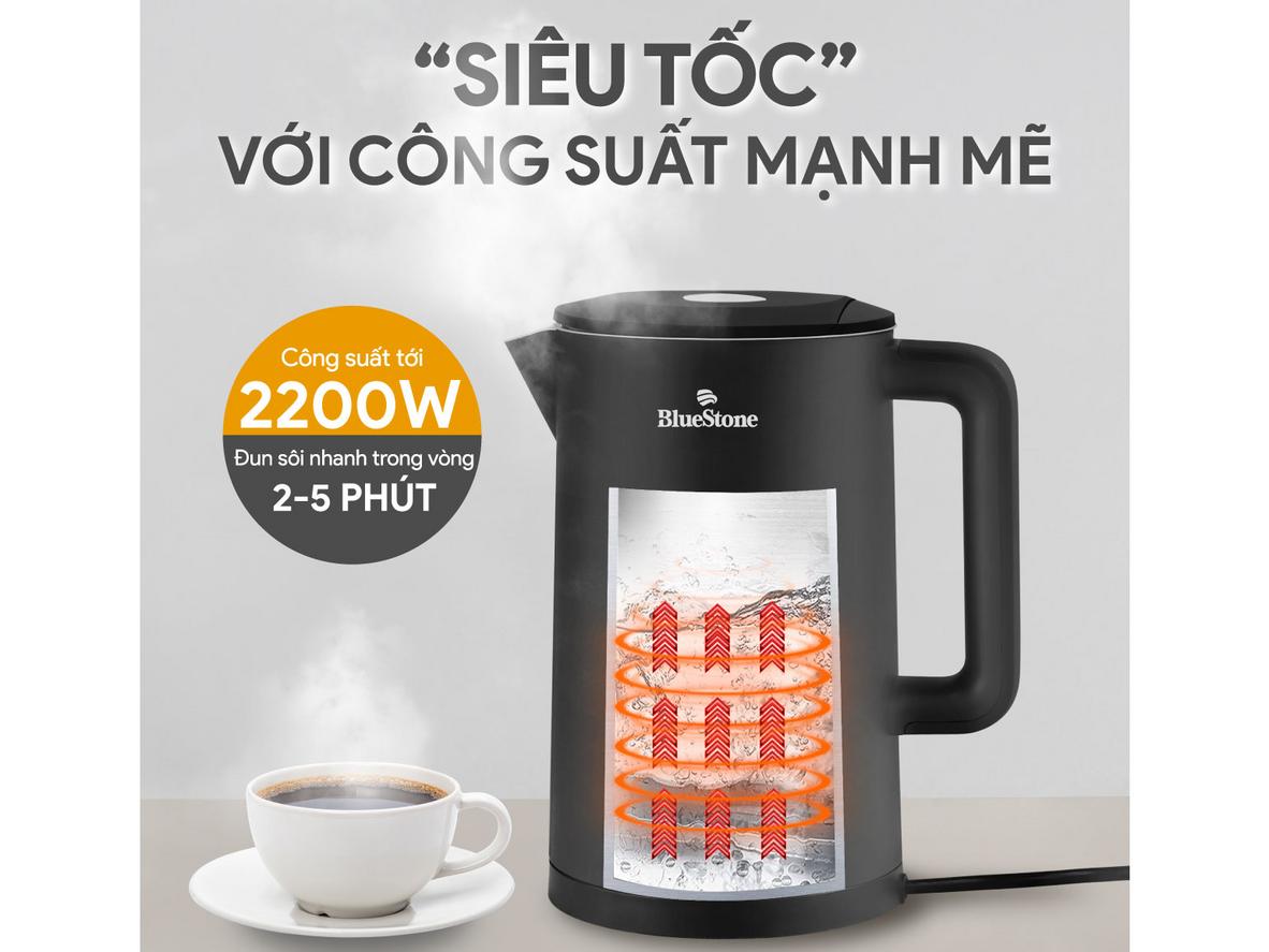 5 mức nhiệt đã được gắn nhãn rõ ràng cho từng mục đích pha chế.