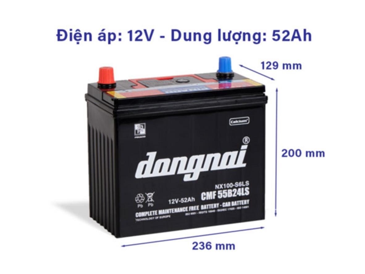 52Ah (12V) — đủ mạnh cho xe gia đình, đáng tin cậy khi khởi động.