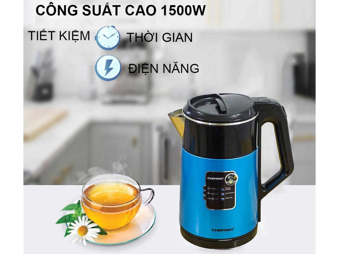 Công suất 1.500W cho tốc độ đun nhanh