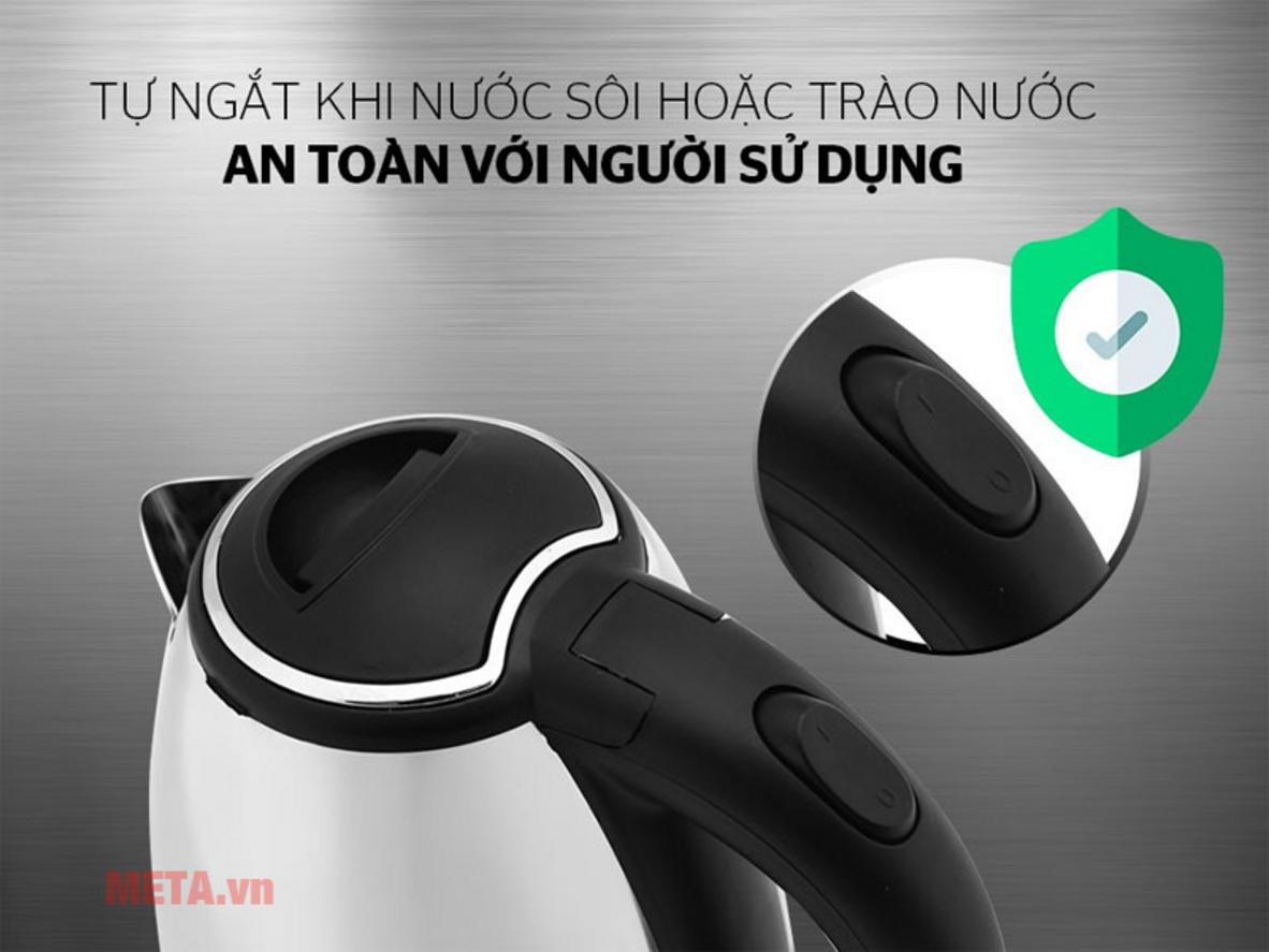 Tự động ngắt và chống cạn — an toàn cho gia đình.
