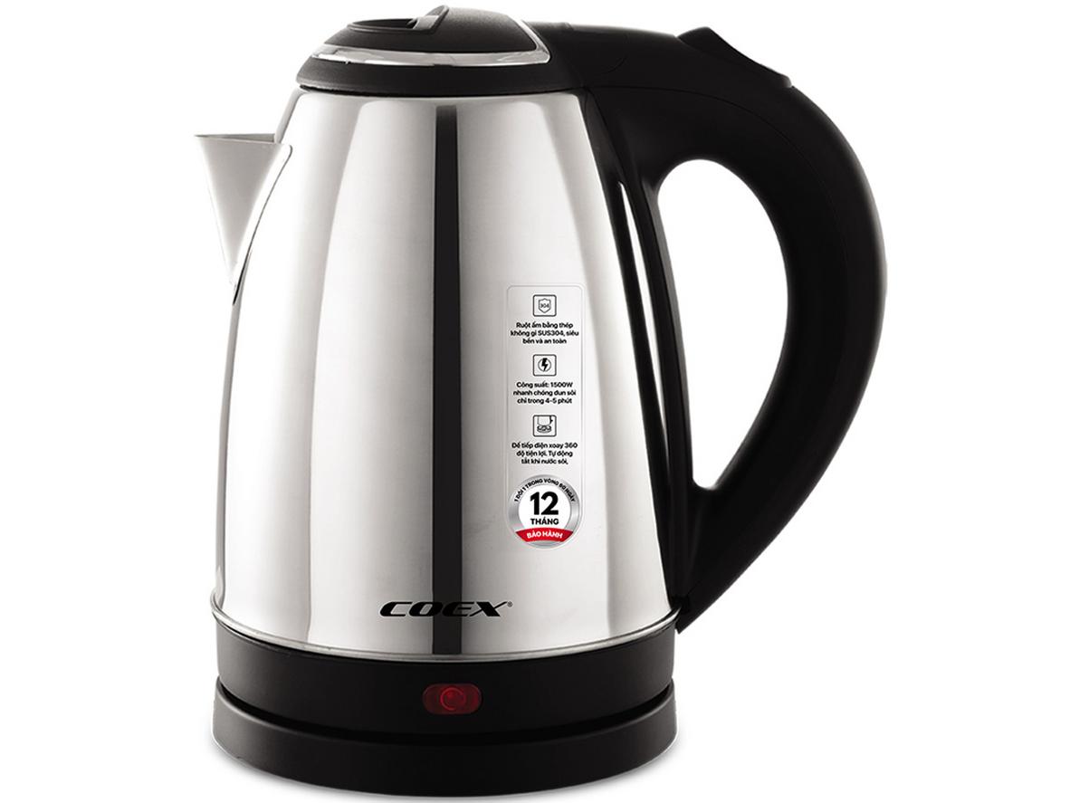 Tổng quan Ấm siêu tốc Inox 304 1.8 lít Coex CK-5120 1.500W