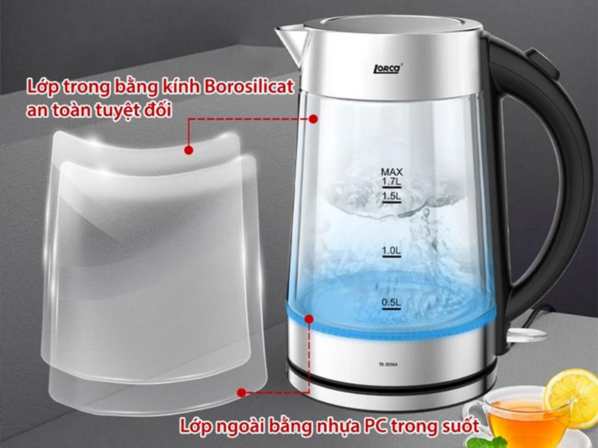 Thủy tinh Borosilicat và Inox 304 an toàn cho sức khỏe