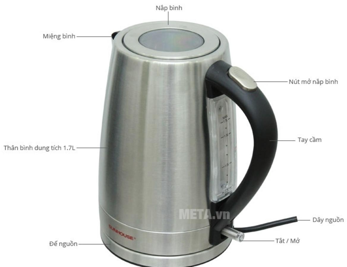 Đế xoay 360° và lưới lọc cho thao tác dễ dàng