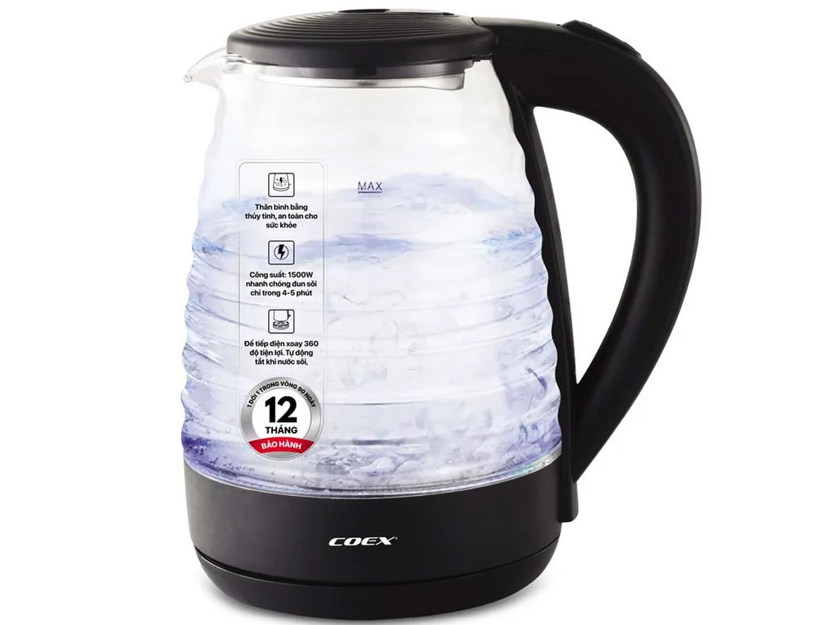 Tổng quan Ấm siêu tốc thủy tinh 1.8L Coex CK-5123G