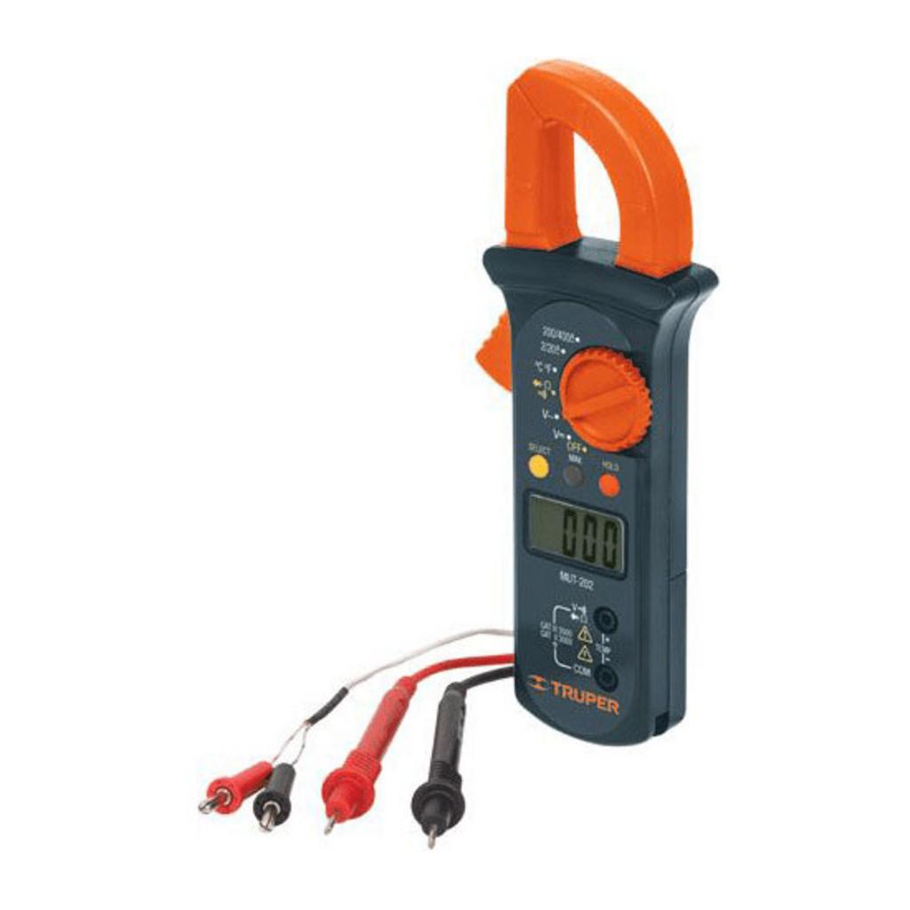 Ampe kìm Truper 10404 (MUT-202) — nhỏ gọn, đầy đủ phụ kiện, sẵn sàng trên công trình.