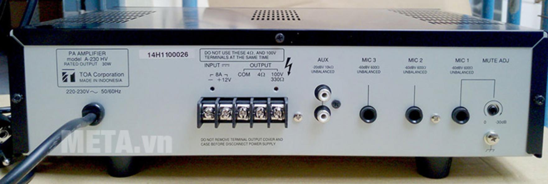 Nguồn AC/ DC trên Amply Toa A-230 HV