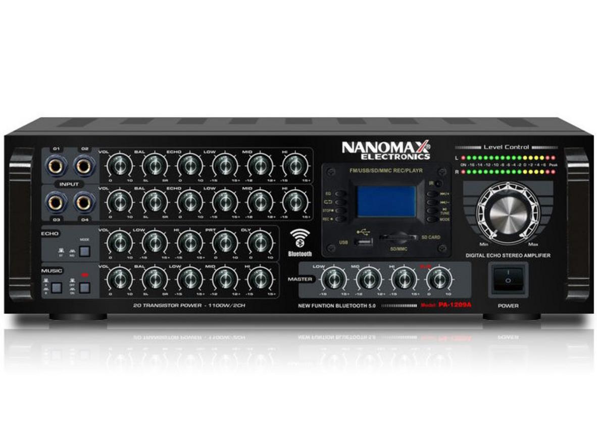 Tổng quan Amply karaoke 20 sò Nanomax PA-1209A
