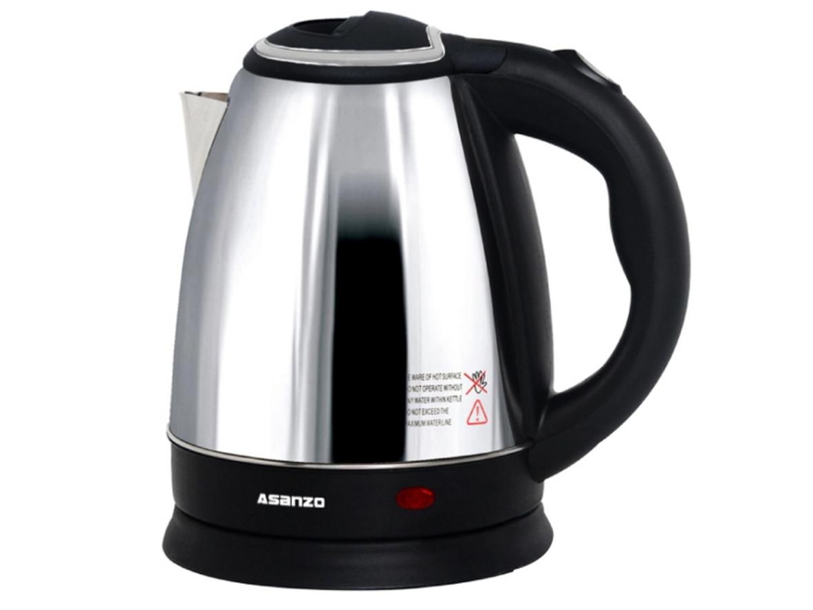 Ấm đun nước Asanzo SK-1800 — 1.8L inox, đun nhanh và an toàn.