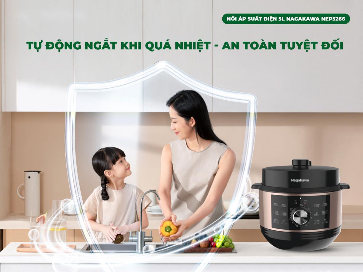 Núm vặn song ngữ và vỏ inox + nhựa cao cấp