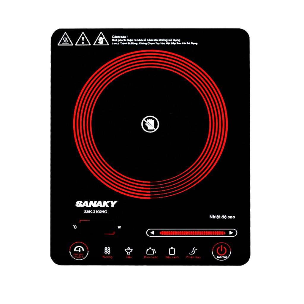 Bếp Hồng Ngoại Sanaky SNK-2102HG — nhỏ gọn, nấu nhanh và dễ vệ sinh.