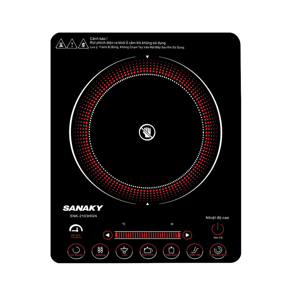 Bếp Hồng Ngoại Sanaky SNK-2103HGN — gọn, mạnh và dễ vệ sinh.