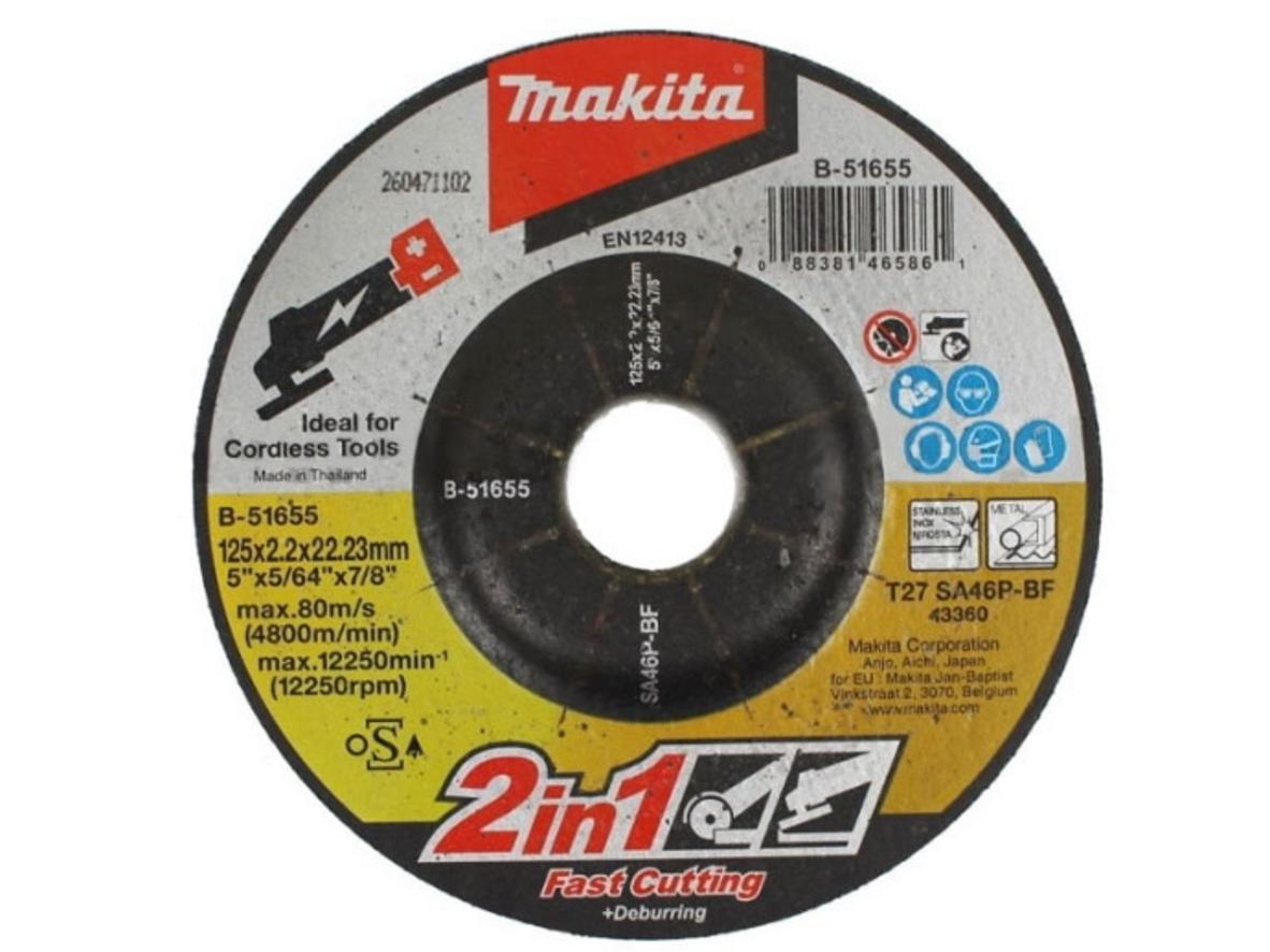 Tổng quan Đá mài Makita B-51655 (125mm x 2.2mm x 22.23mm)