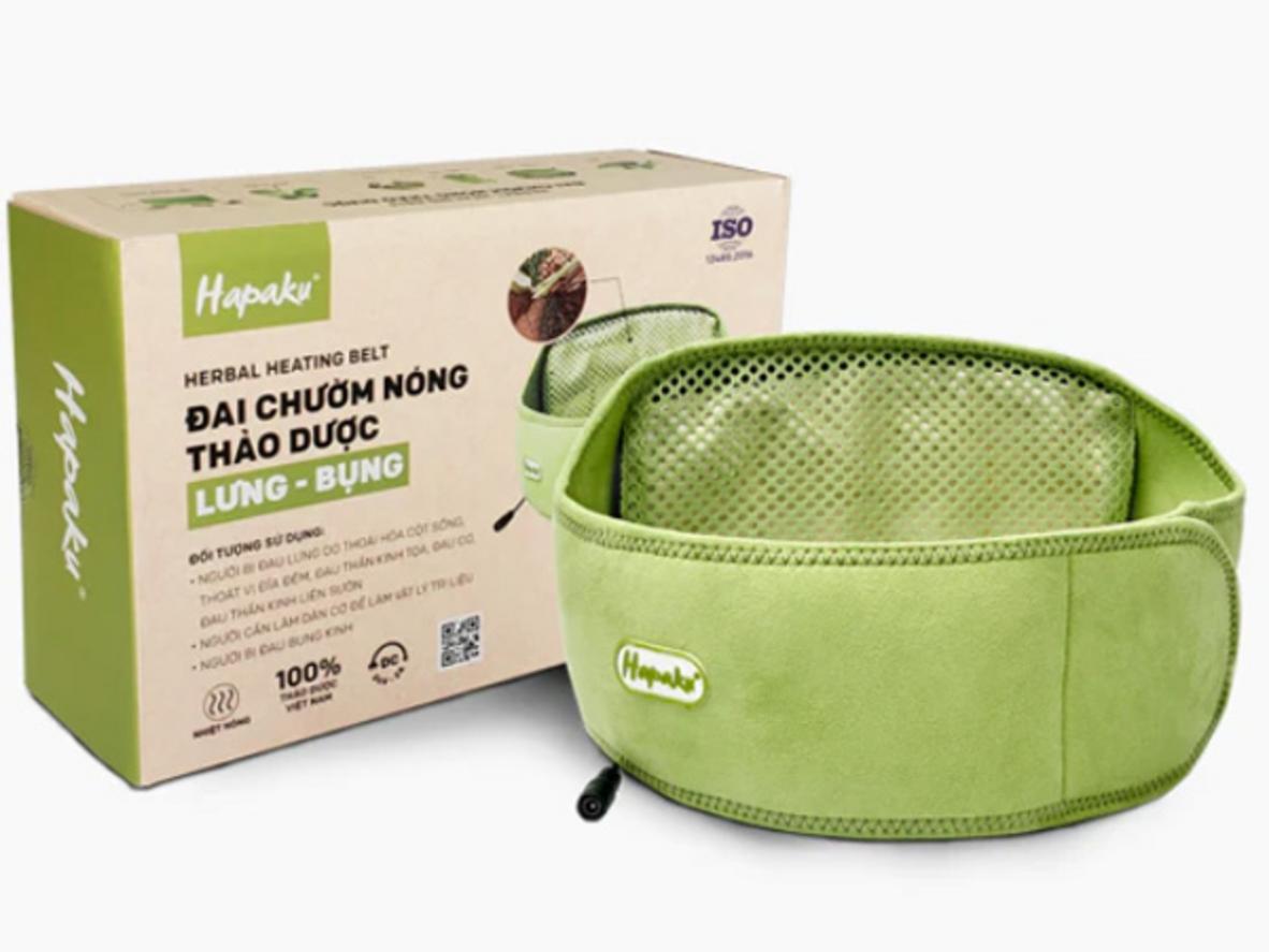 Tổng quan Đai chườm nóng thảo dược lưng bụng Hapaku (Làm nóng bằng điện)