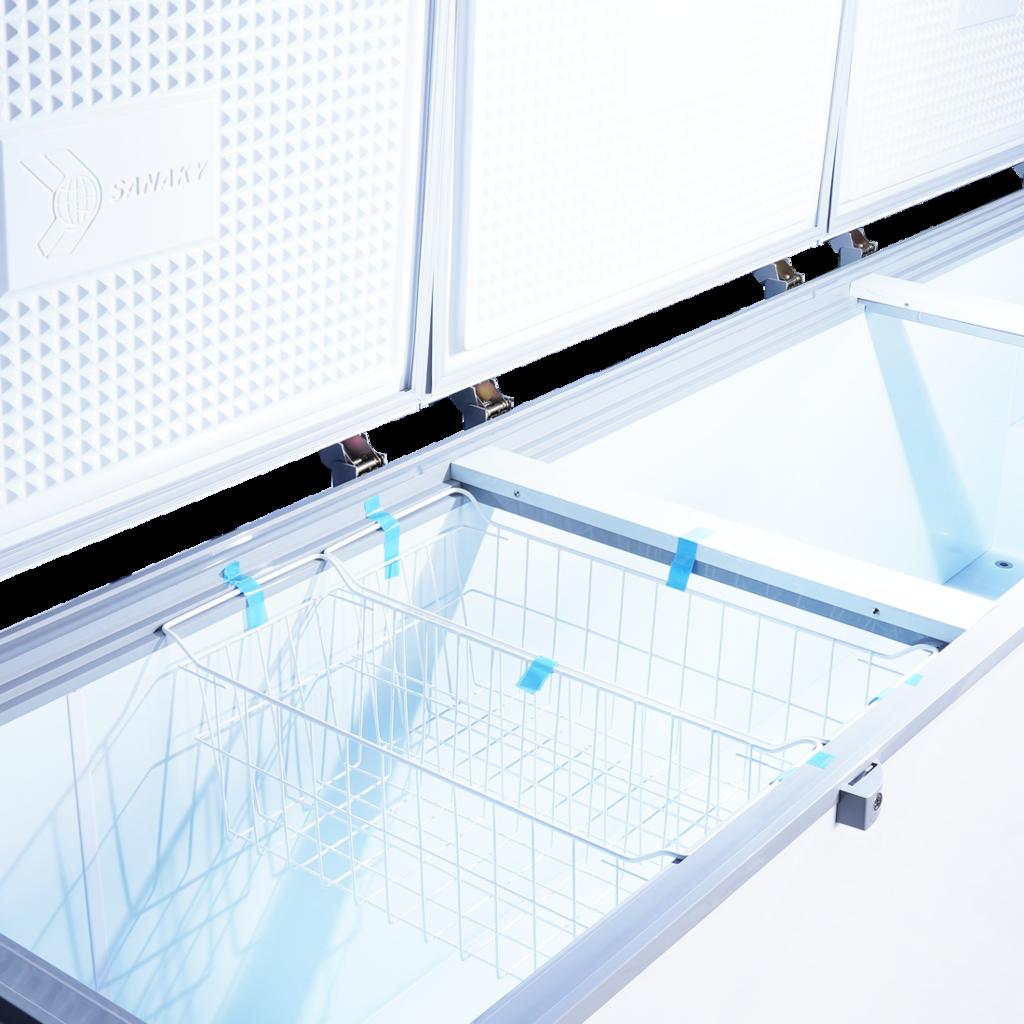 Dàn lạnh đồng + 360° cooling — làm lạnh sâu & đồng đều.