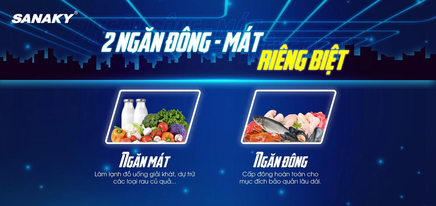 Dàn lạnh ống đồng của VH-6699W2K bền bỉ và làm lạnh nhanh từ mọi góc tủ (minh họa).