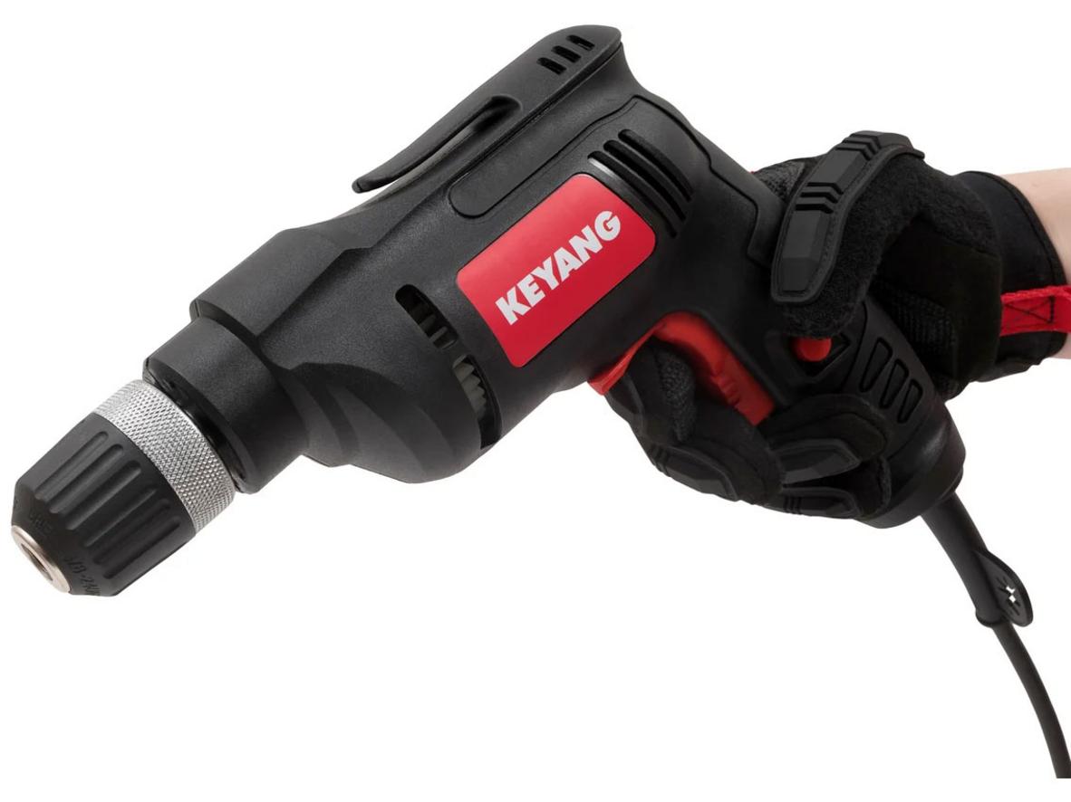 Đầu kẹp 10mm, cò điều tốc và nút đảo chiều