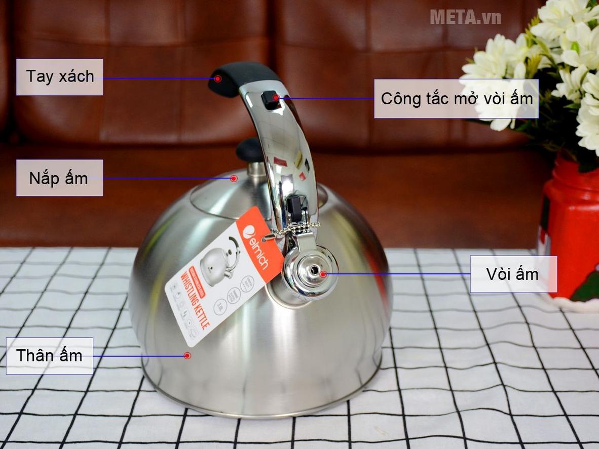 Minh họa đáy 5 lớp giúp truyền nhiệt nhanh, đun sôi hiệu quả.