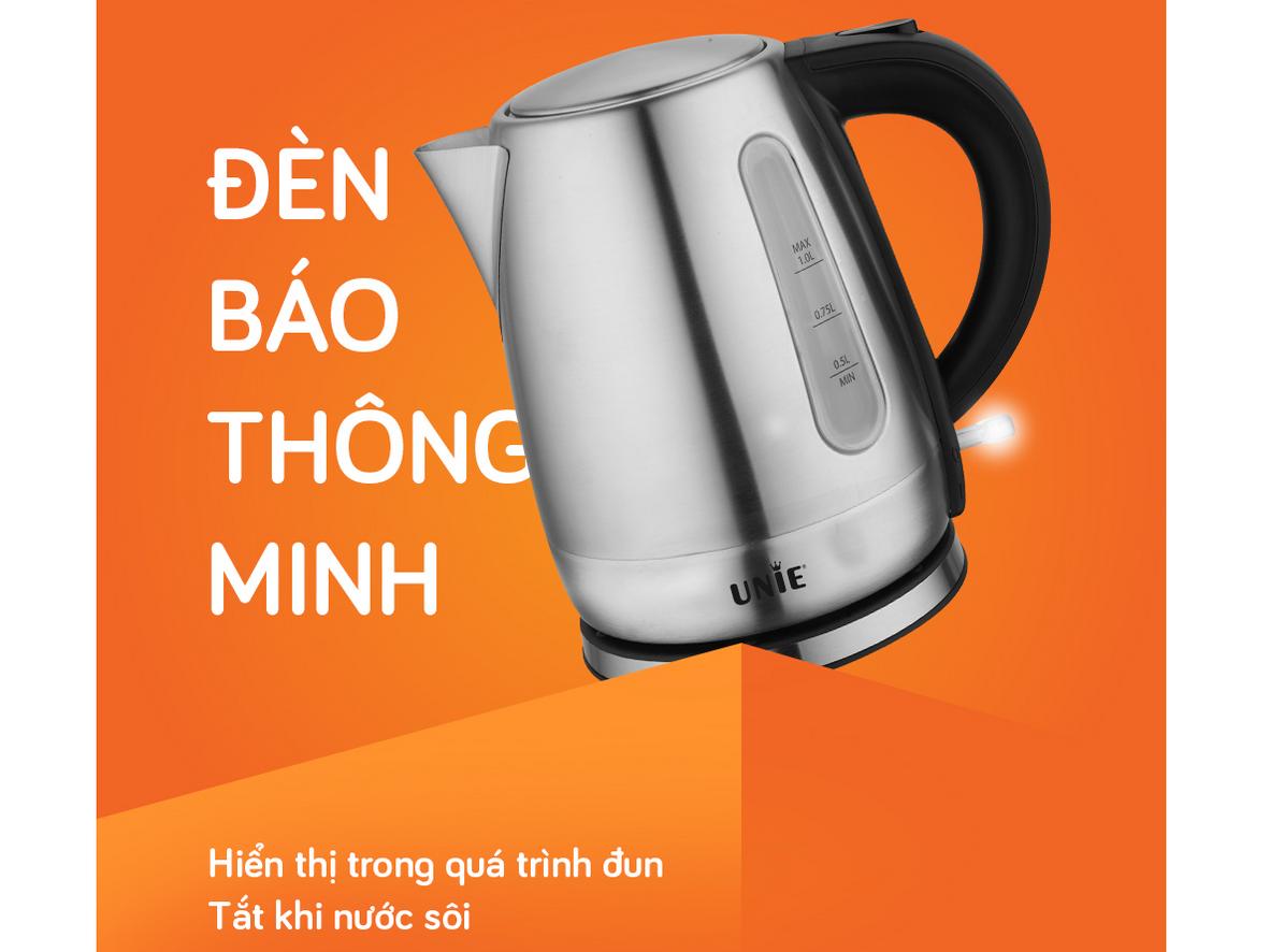 Đế xoay, vạch nước và lưới lọc cho tiện dụng