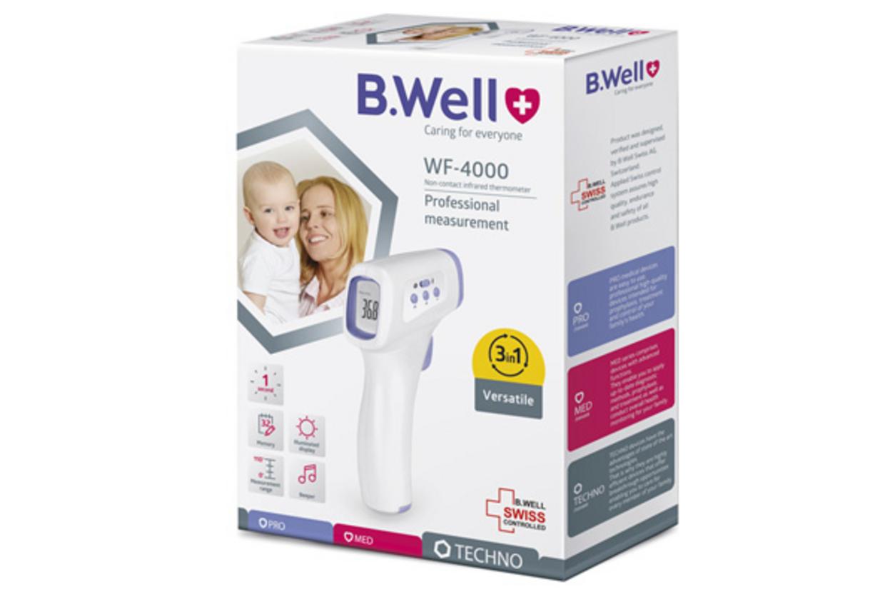 Đo trán nhanh, không chạm — không làm bé tỉnh.