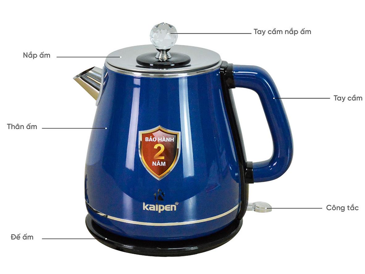 Công suất 1.500W giúp đun sôi nhanh — tiết kiệm thời gian cho gia đình.