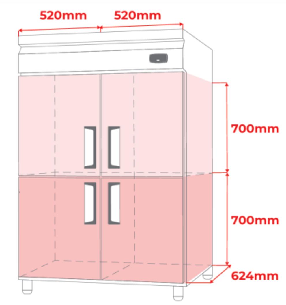 1100L — phù hợp cho nhà hàng, siêu thị nhỏ và cửa hàng tạp hoá.
