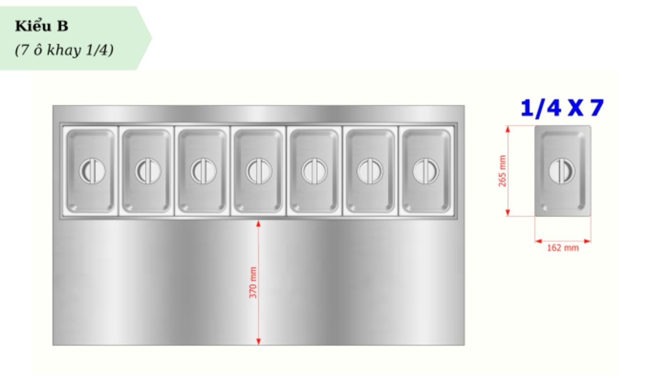 Kích thước 1.2m — phù hợp quầy bar nhỏ & quán café.