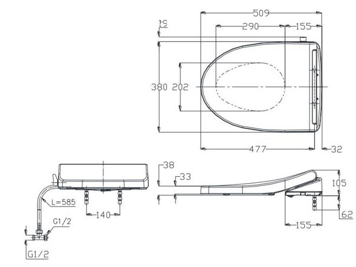 Hai chế độ rửa cho trải nghiệm vệ sinh cá nhân linh hoạt.