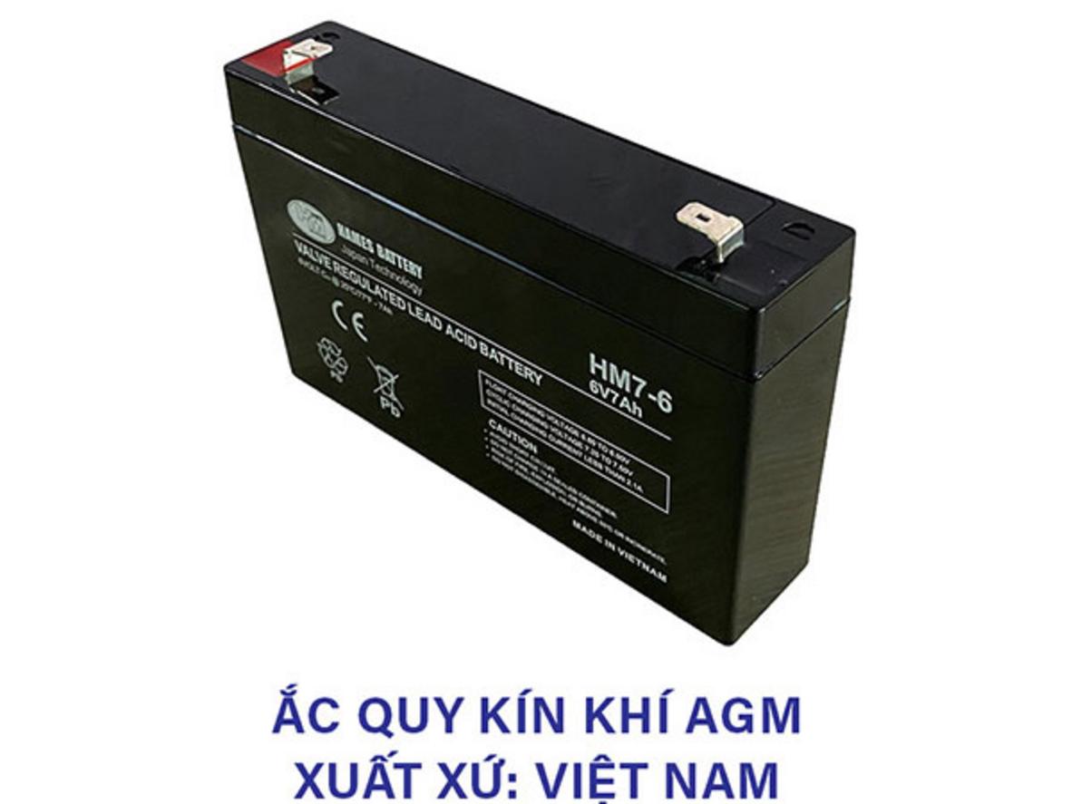 7Ah/6V phù hợp cho quạt sạc, đèn và xe điện trẻ em (thời gian hoạt động tùy theo thiết bị).
