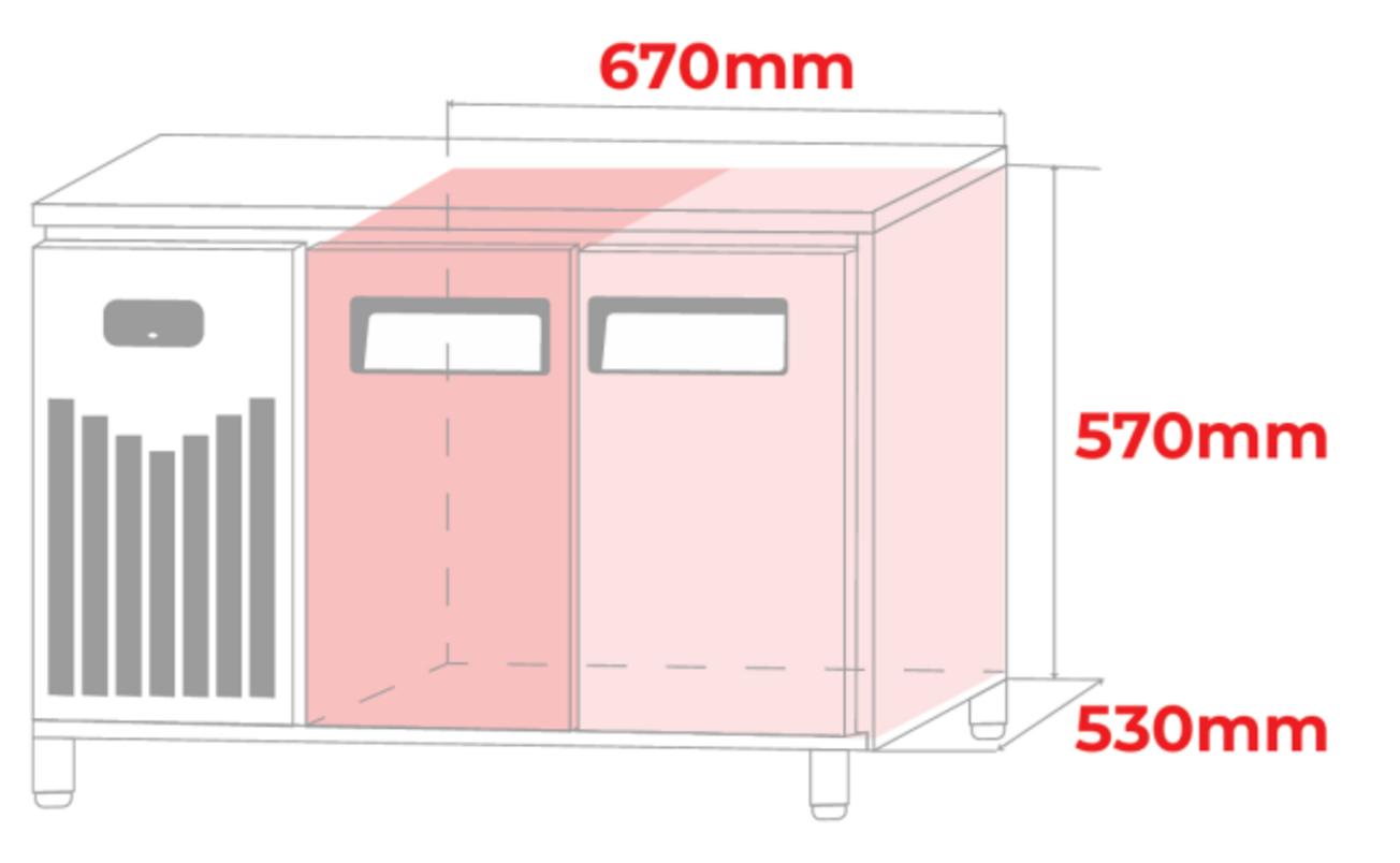 Mặt inox 1.2m thuận tiện cho sơ chế và bày biện.