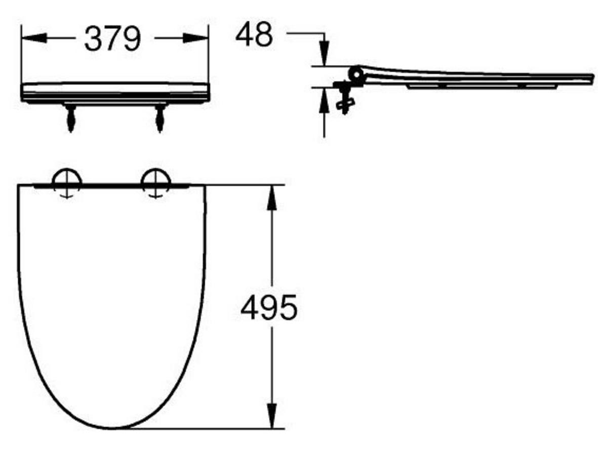 Nhựa cao cấp trắng Alpine, dễ lau chùi và chống ố.