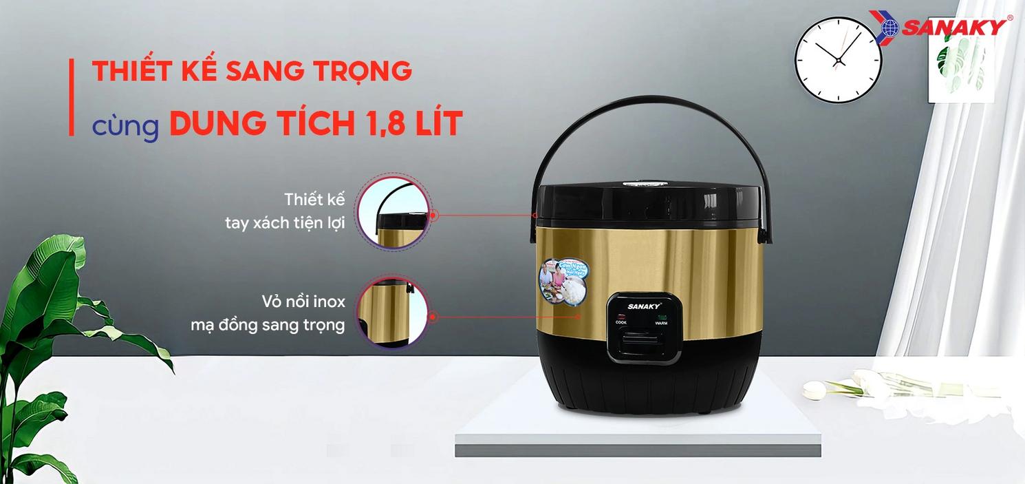Giữ ấm đến 8 tiếng với thao tác nút cơ đơn giản — phù hợp gia đình bận rộn.