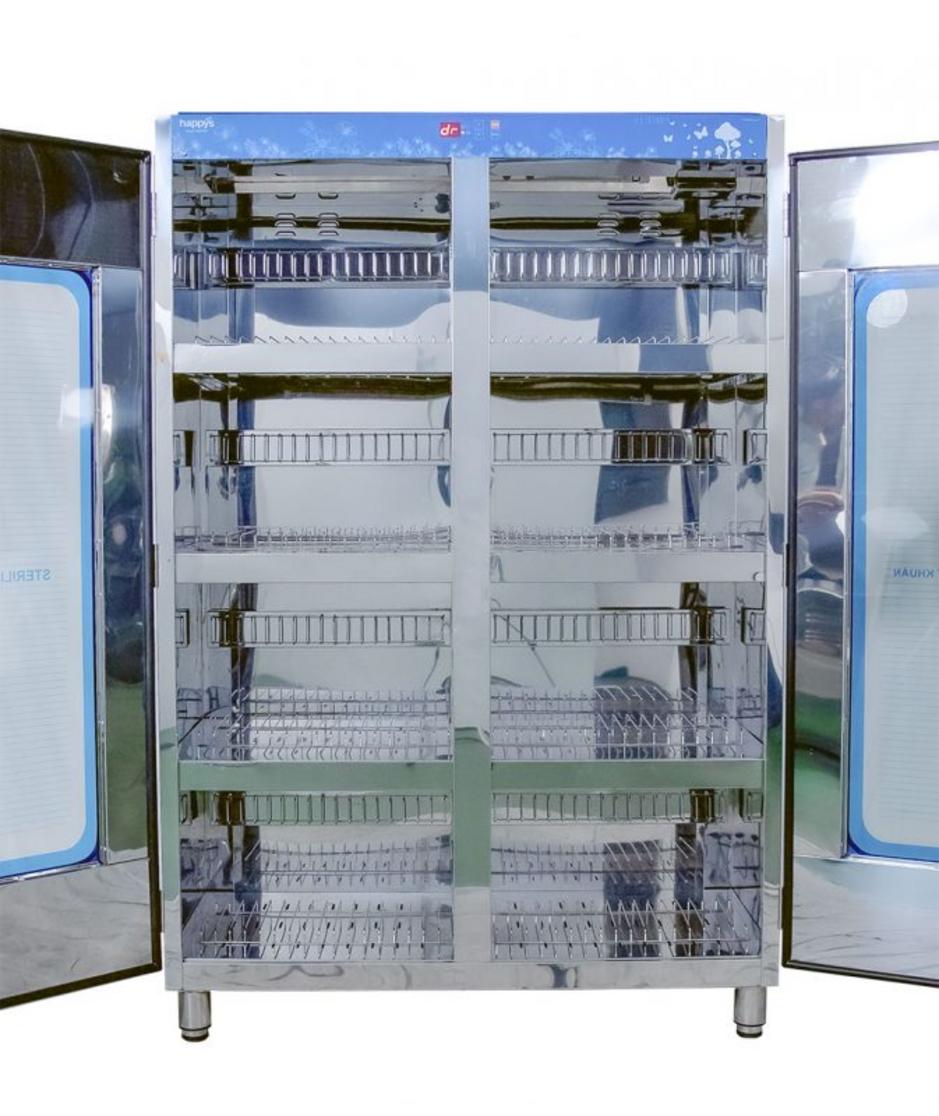 Happys HPS-101D trong bếp nhà hàng: dung tích lớn, thiết kế Inox sáng bóng.