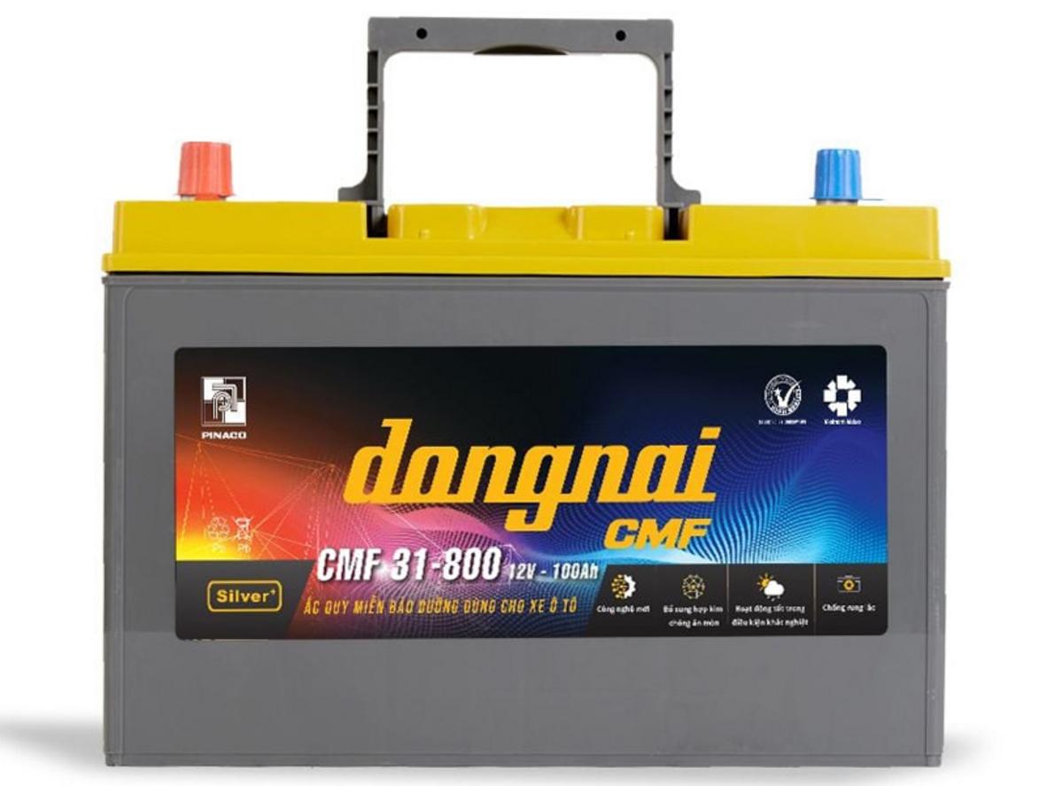 Ảnh thực tế: Ắc quy khô Đồng Nai CMF 31800ĐN — khởi động khỏe, miễn bảo dưỡng.