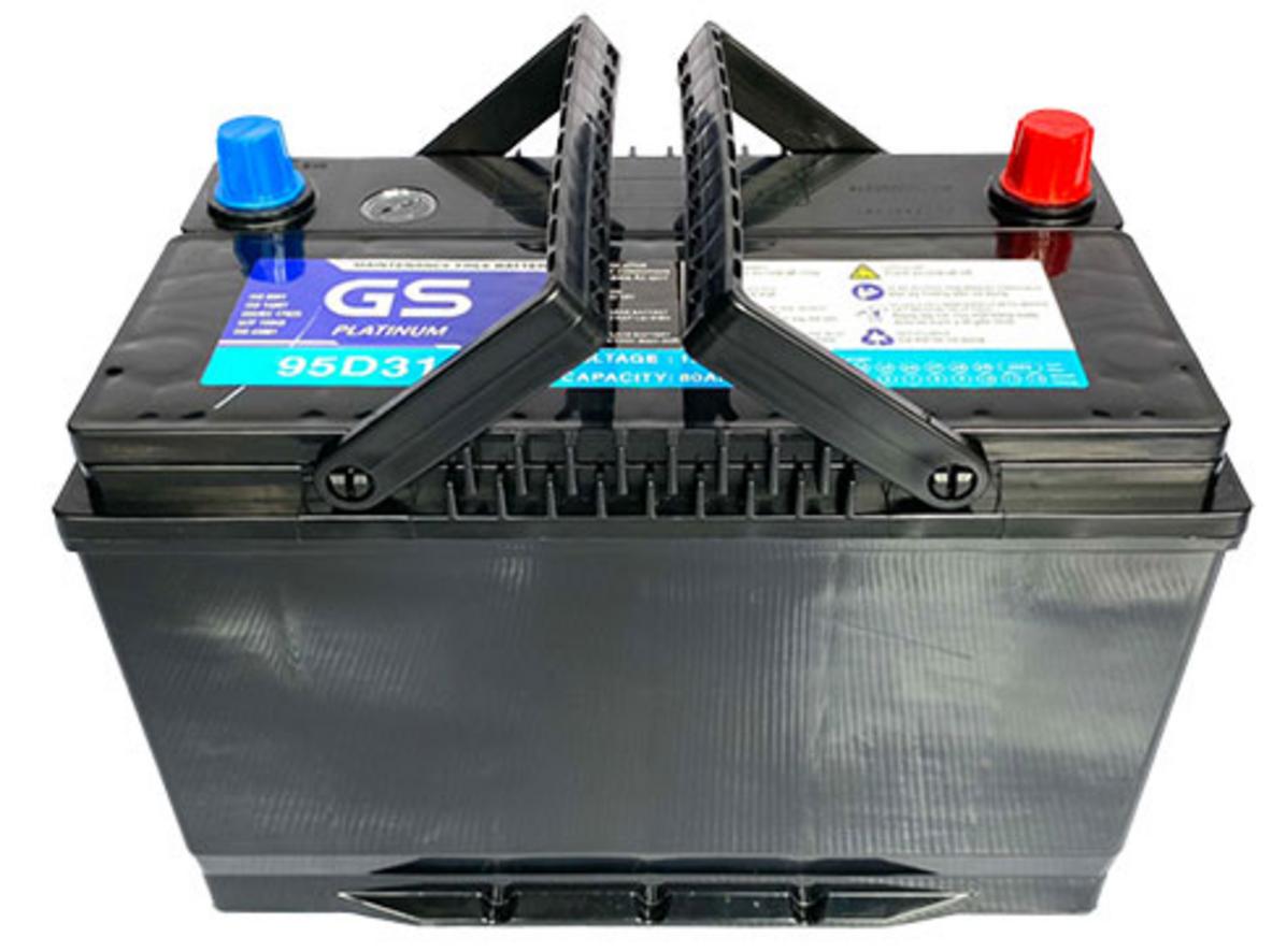 Ảnh thực tế Ắc quy GS MF 95D31R — chính hãng, tem bảo hành điện tử.