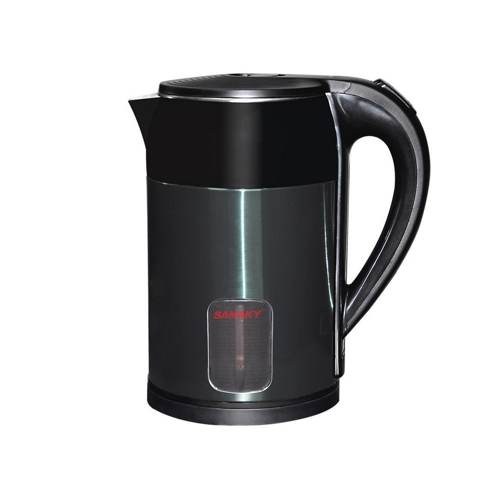 Ấm siêu tốc Sanaky SNK-23BS — thiết kế 2 lớp an toàn, ruột Inox 304