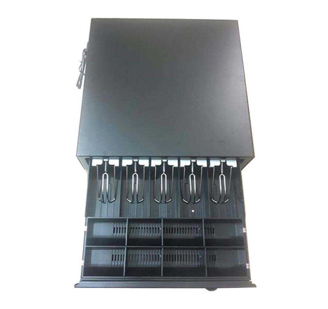 Ngăn kéo đựng tiền Antech C410 — vỏ thép, khay đa ngăn, phù hợp quầy thu ngân bận rộn