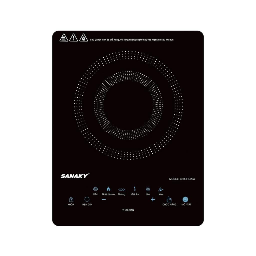 Bếp Hồng Ngoại Sanaky SNK-IHC20A — gọn nhẹ, nấu nhanh, dùng cho mọi loại nồi.