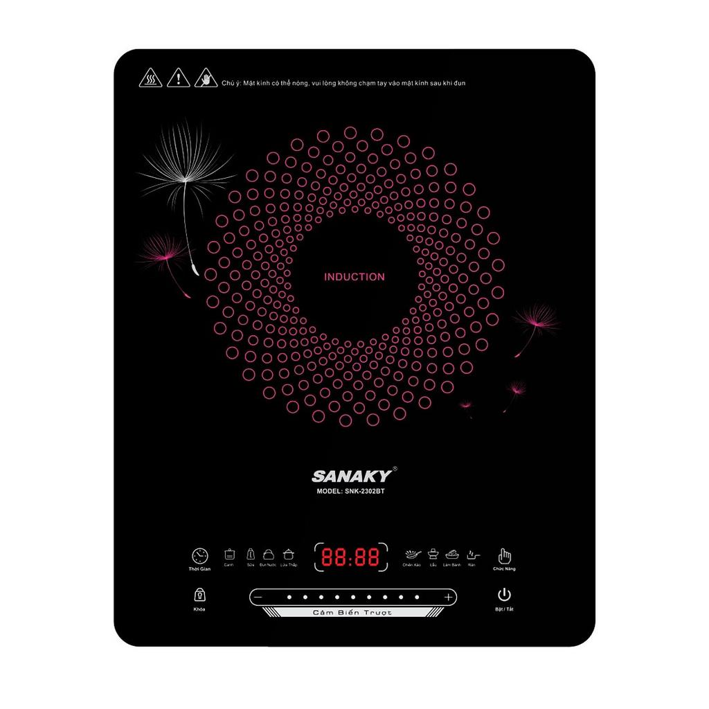 Bếp từ đơn Sanaky SNK-2302BT — nhỏ gọn, đun nhanh, dễ vệ sinh.