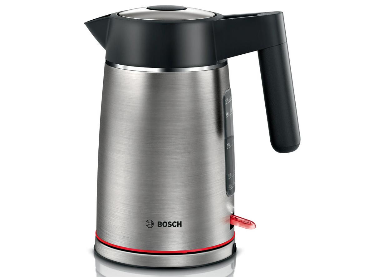 Ấm đun siêu tốc Bosch TWK6M480 — đun nhanh, vỏ inox bền đẹp.