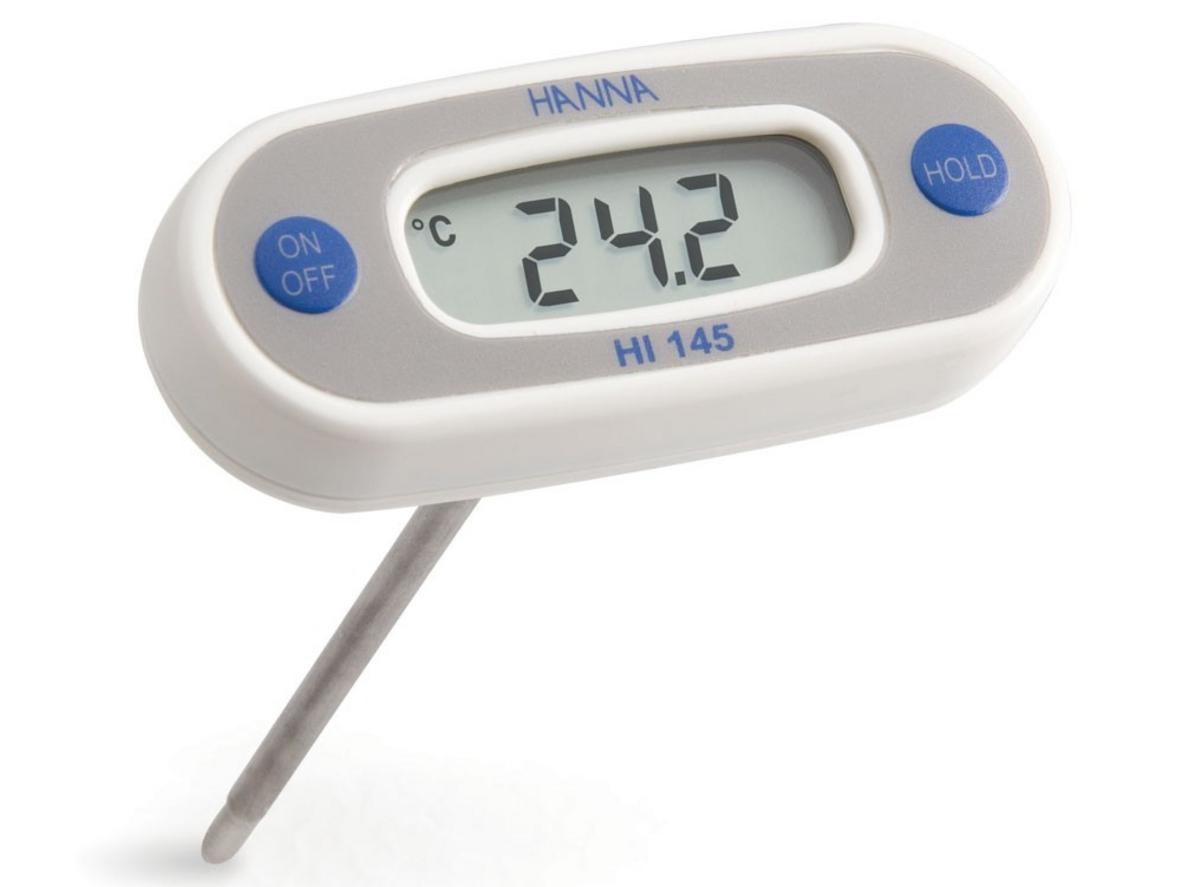 Hanna HI145-00 — thiết kế chữ T, đầu dò 125mm AISI 316, lý tưởng cho nhà hàng và xưởng chế biến.
