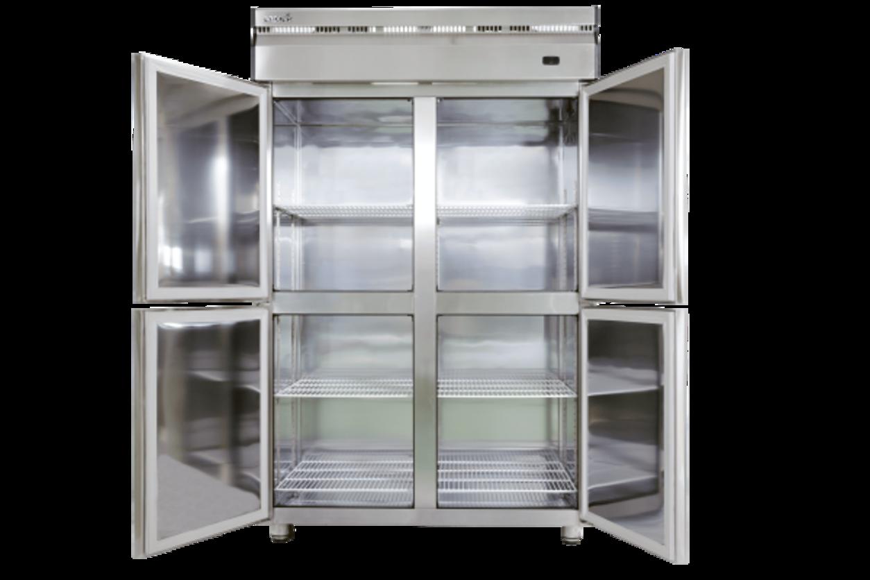 TỦ ĐÔNG 4 CÁNH HAPPYS HWA-45CF — 1100L, thiết kế inox bền bỉ cho nhà hàng & siêu thị.