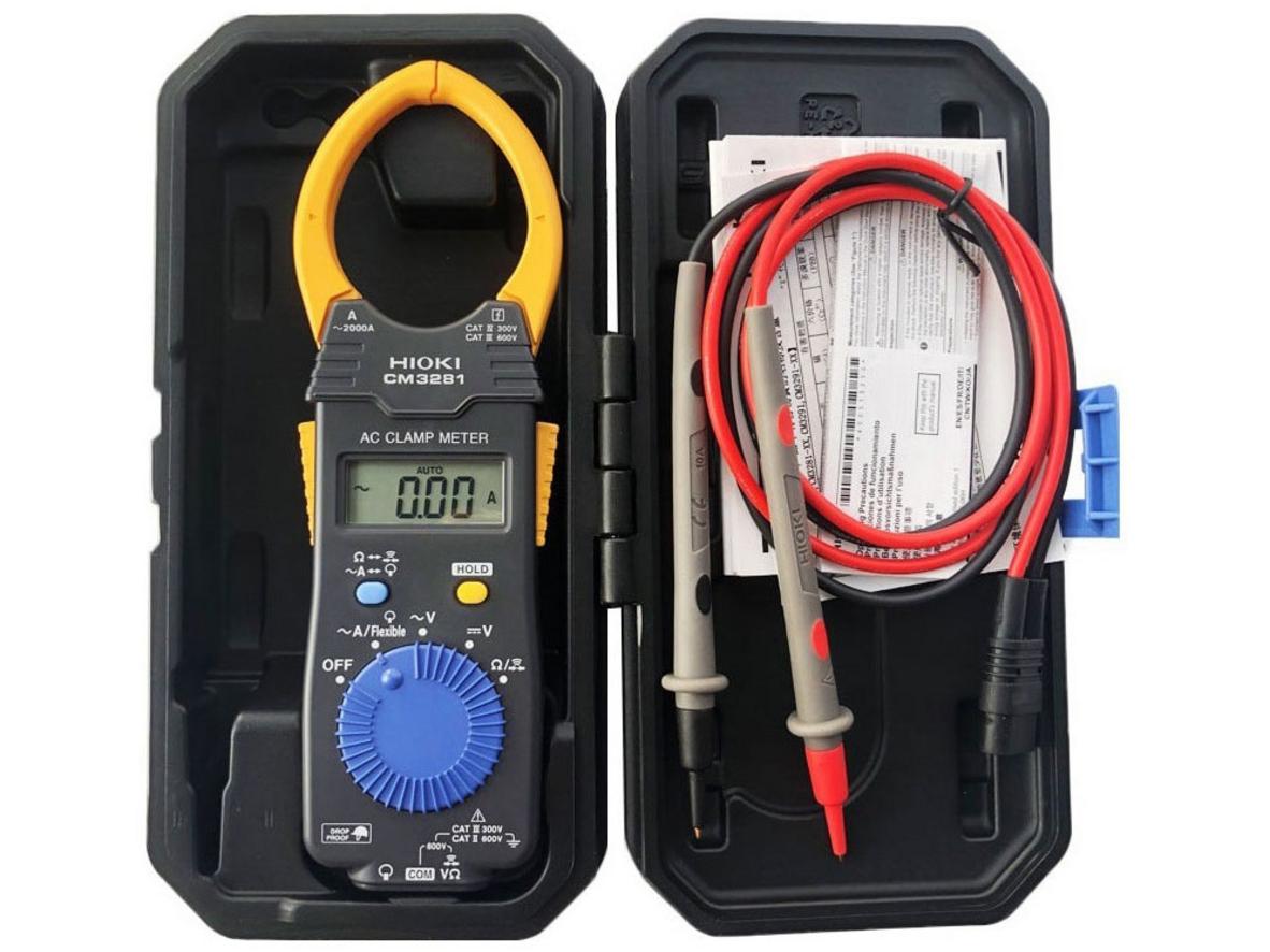 Hioki CM3281 — gọn nhẹ, kẹp 46mm, đo đến 2000A True RMS.