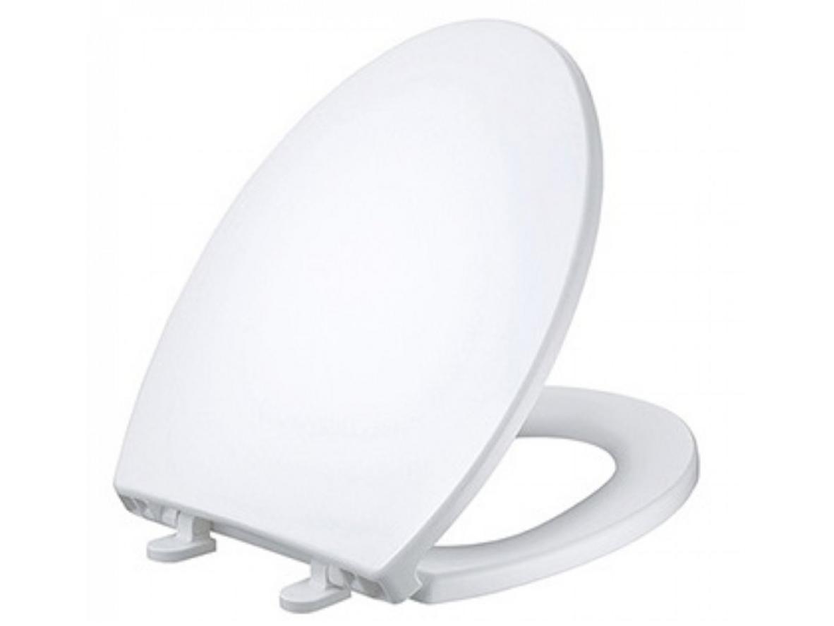 Nắp bồn cầu Inax CF-37VSAK: đóng êm, bề mặt kháng khuẩn — phù hợp bồn cầu thân dài.