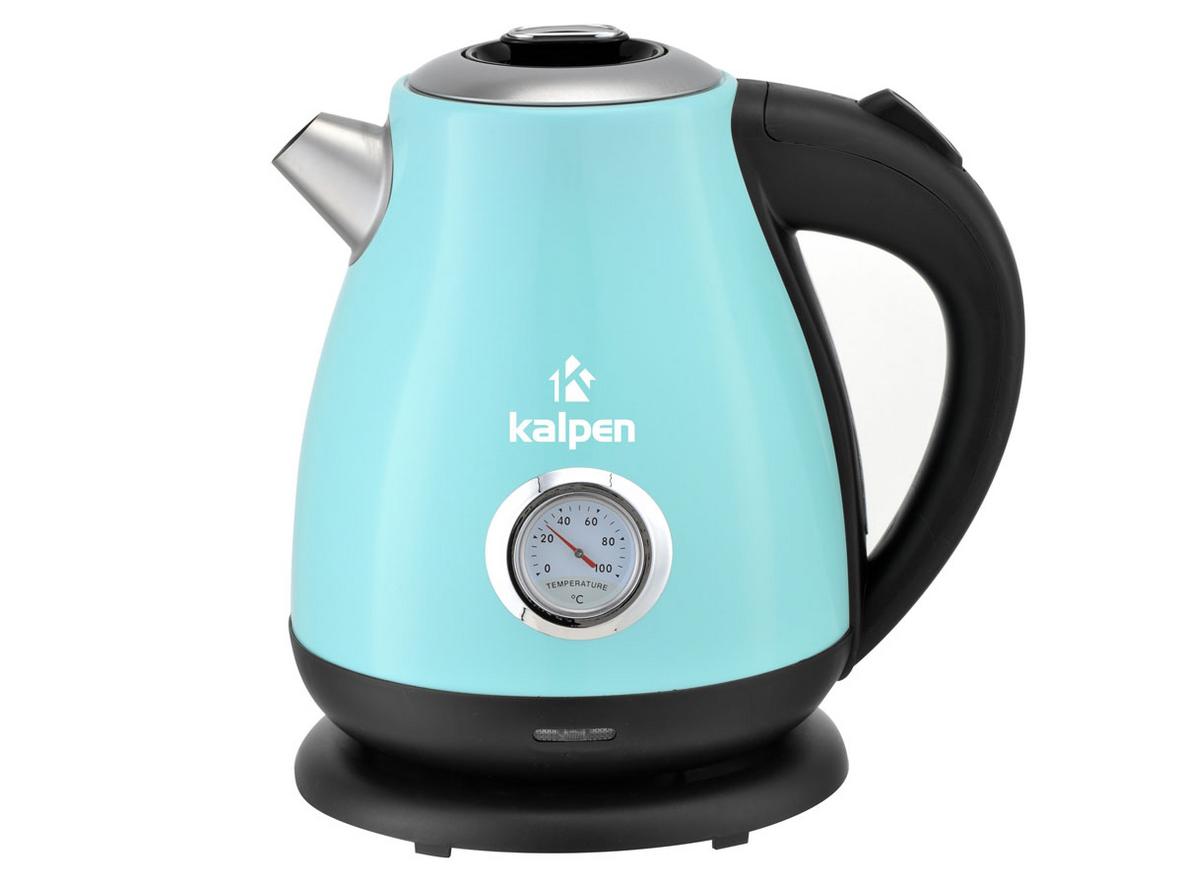 Ấm đun Kalpen KK91 — đun nhanh, đồng hồ nhiệt tiện lợi, an toàn Inox 304.