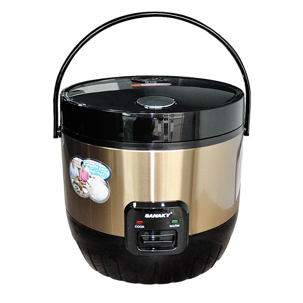 Nồi cơm Sanaky SNK-NCC183: nấu nhanh, thiết kế tiện dụng cho gia đình 4–6 người.