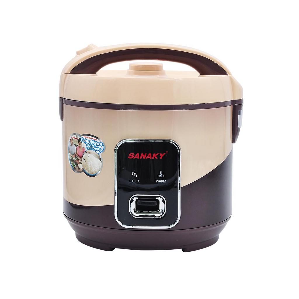 Nồi cơm điện Sanaky SNK-183J24N — nhỏ gọn, nấu cơm dẻo cho gia đình 4–6 người.