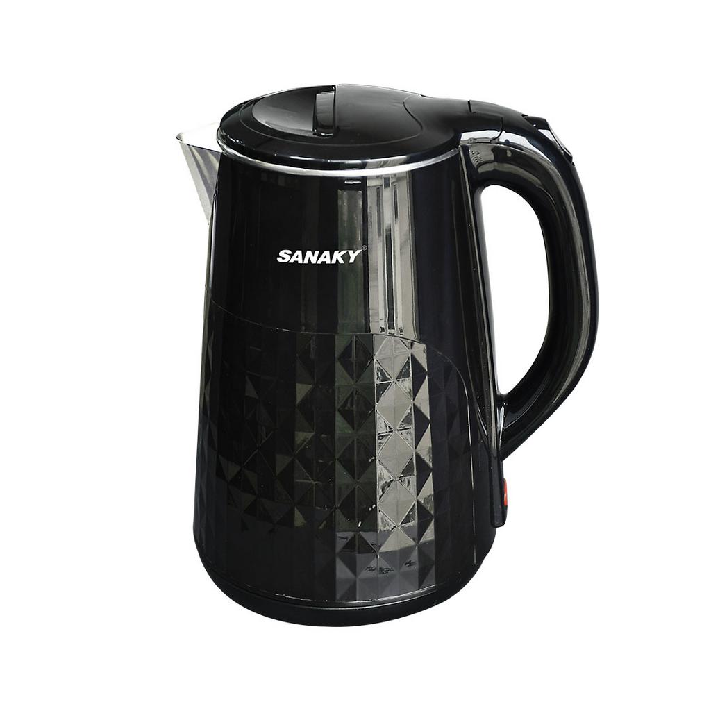 Ấm siêu tốc Sanaky SNK-23DS — 1.8L, Inox 304, vỏ 2 lớp an toàn.