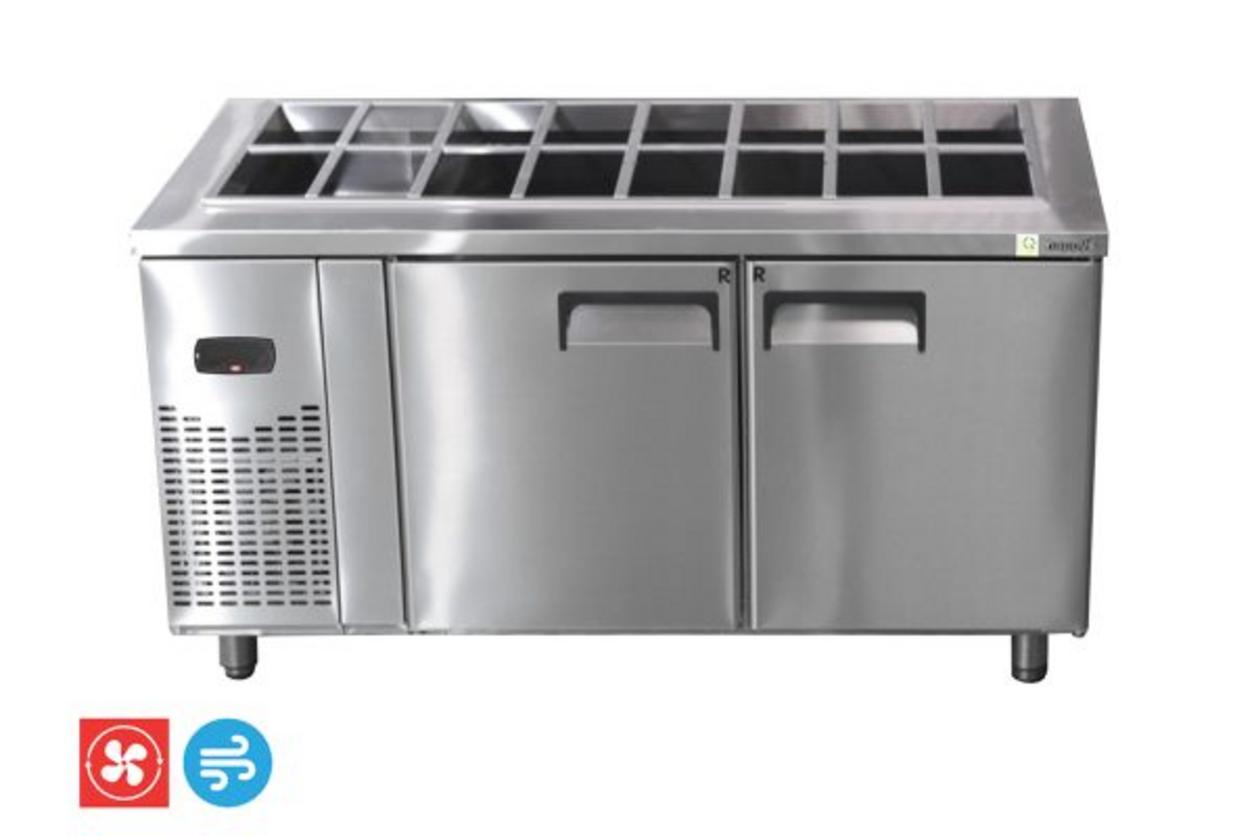 Tủ Bàn Salad Happy’s HWI-1500SF — 1.5m, làm lạnh gián tiếp, tối ưu cho quầy phục vụ chuyên nghiệp.