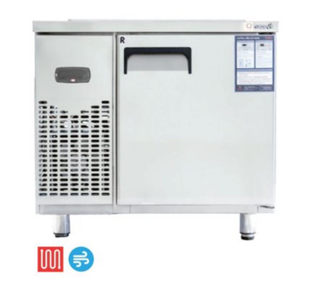 Tủ Bàn Salad HWI-900SH: mặt bàn sơ chế 0.9m + khoang lạnh 160L, phù hợp quầy chế biến nhỏ.